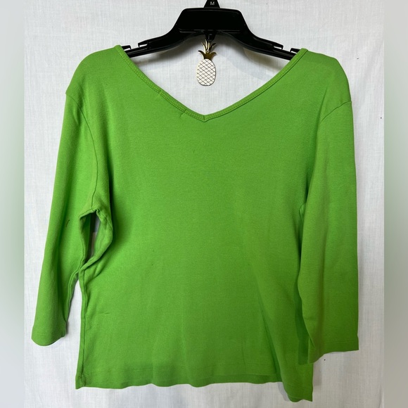 Jones New York 3/4 sleeve green top. - Picture 3 of 3